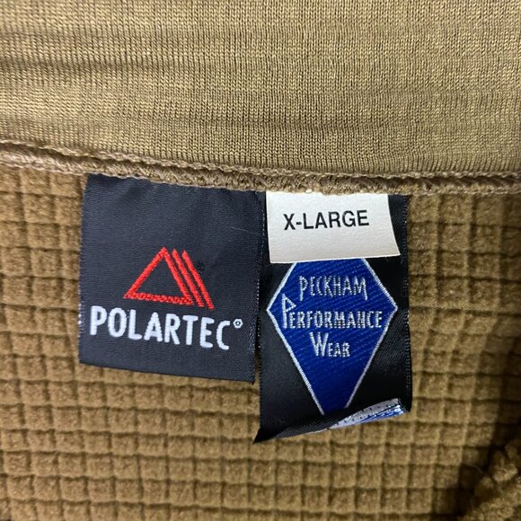 Peckham Polartec Fleece Pullover Mens XL Coyote Brown 1/4 Zip 1/2 Zip USMC - Picture 8 of 11